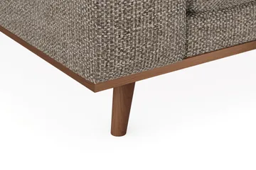 Copenhagen Premium 4-personers Højrevendt L-formet Dyb Divansofa i Chenille - Brun - Møbler - Sofaer - Sofaer med sjeselong - 4 seters sofa med divan