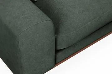 Copenhagen Premium 4-personers Højrevendt L-formet Dyb Chaiselongsofa i Stoff - Grön - Møbler - Sofaer - Sofaer med sjeselong - 4 seters sofa med divan