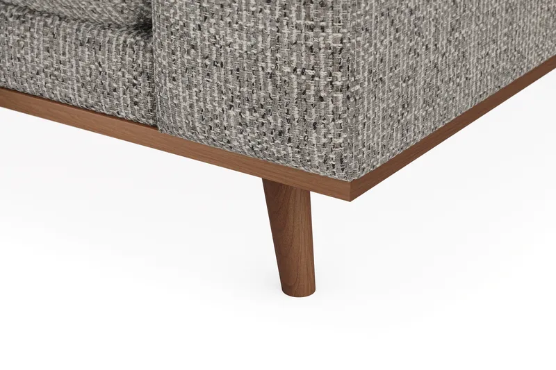 Copenhagen Premium 4-personers Venstrevendt L-formet Dyb Chaiselongsofa i Chenille - Grå - Møbler - Sofaer - Sofaer med sjeselong - 4 seters sofa med divan