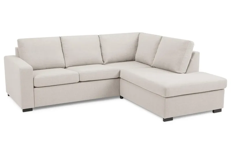 Crazy 3-seters Høyrevendt L-formet Sjeselongsofa i Stoff, Beige