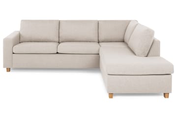 Crazy 3-seters Høyrevendt L-formet Sjeselongsofa i Stoff - Beige - Møbler - Sofaer - Sofaer med sjeselong