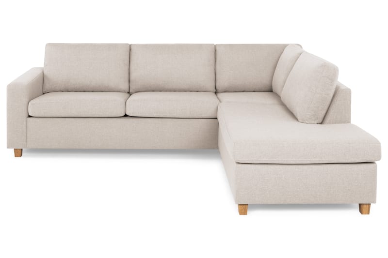 Crazy 3-seters Høyrevendt L-formet Sjeselongsofa i Stoff - Beige - Møbler - Sofaer - Sofaer med sjeselong