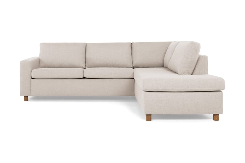 Crazy 3-seters Høyrevendt L-formet Sjeselongsofa i Stoff - Beige - Møbler - Sofaer - Sofaer med sjeselong