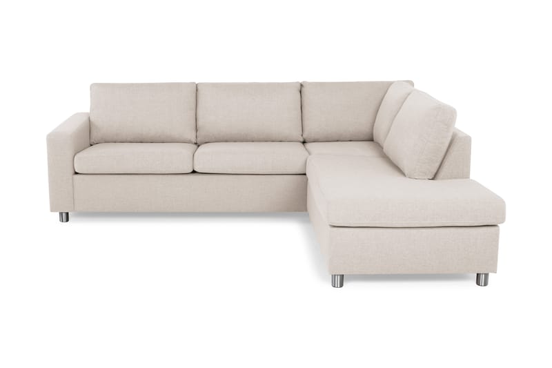 Crazy 3-seters Høyrevendt L-formet Sjeselongsofa i Stoff - Beige - Møbler - Sofaer - Sofaer med sjeselong