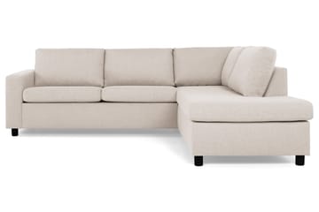 Crazy 3-seters Høyrevendt L-formet Sjeselongsofa i Stoff - Beige - Møbler - Sofaer - Sofaer med sjeselong