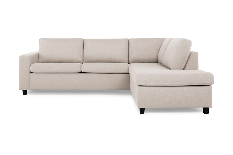 Crazy 3-seters Høyrevendt L-formet Sjeselongsofa i Stoff - Beige - Møbler - Sofaer - Sofaer med sjeselong - 3 seters sofa med divan
