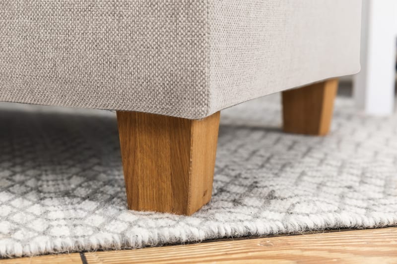 Crazy 3-seters Høyrevendt L-formet Sjeselongsofa i Stoff - Beige - Møbler - Sofaer - Sofaer med sjeselong