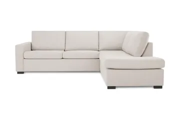 Crazy 3-seters Høyrevendt L-formet Sjeselongsofa i Stoff - Beige - Møbler - Sofaer - Sofaer med sjeselong - 3 seters sofa med divan