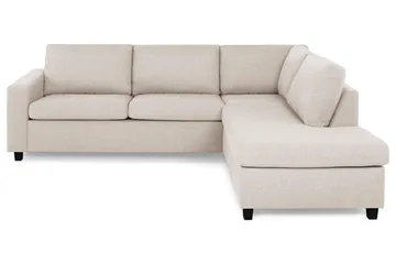Crazy 3-seters Høyrevendt L-formet Sjeselongsofa i Stoff - Beige - Møbler - Sofaer - Sofaer med sjeselong - 3 seters sofa med divan