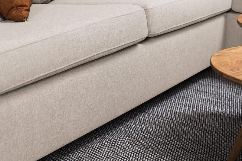 Crazy 3-seters Høyrevendt L-formet Sjeselongsofa i Stoff - Beige - Møbler - Sofaer - Sofaer med sjeselong