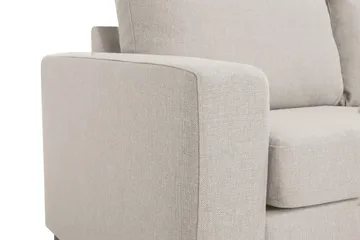 Crazy 3-seters Høyrevendt L-formet Sjeselongsofa i Stoff - Beige - Møbler - Sofaer - Sofaer med sjeselong - 3 seters sofa med divan