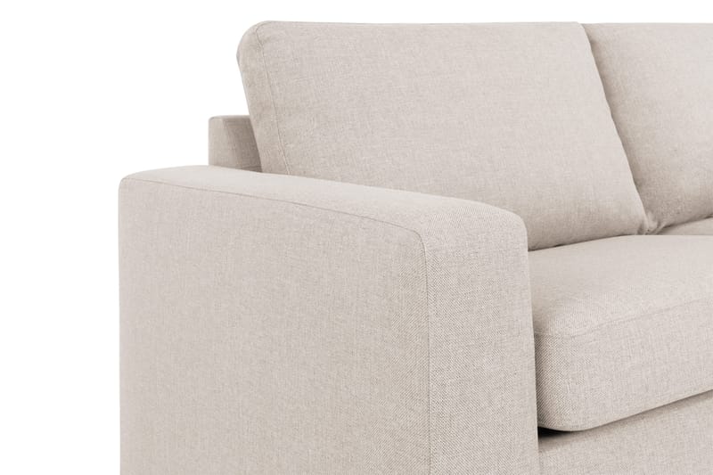 Crazy 3-seters Høyrevendt L-formet Sjeselongsofa i Stoff - Beige - Møbler - Sofaer - Sofaer med sjeselong - 3 seters sofa med divan