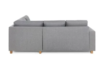 Crazy 3-seters Høyrevendt L-formet Sjeselongsofa i Stoff - Grå - Møbler - Sofaer - Sofaer med sjeselong - 2 seters sofa med divan