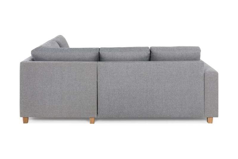 Crazy 3-seters Høyrevendt L-formet Sjeselongsofa i Stoff - Grå - Møbler - Sofaer - Sofaer med sjeselong - 2 seters sofa med divan