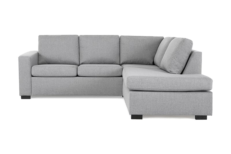 Crazy 3-seters Høyrevendt L-formet Sjeselongsofa i Stoff - Grå - Møbler - Sofaer - Sofaer med sjeselong - 2 seters sofa med divan