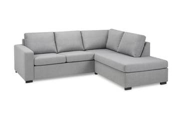 Crazy 3-seters Høyrevendt L-formet Sjeselongsofa i Stoff - Grå - Møbler - Sofaer - Sofaer med sjeselong - 2 seters sofa med divan