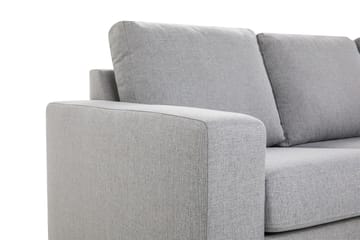 Crazy 3-seters Høyrevendt L-formet Sjeselongsofa i Stoff - Grå - Møbler - Sofaer - Sofaer med sjeselong - 2 seters sofa med divan