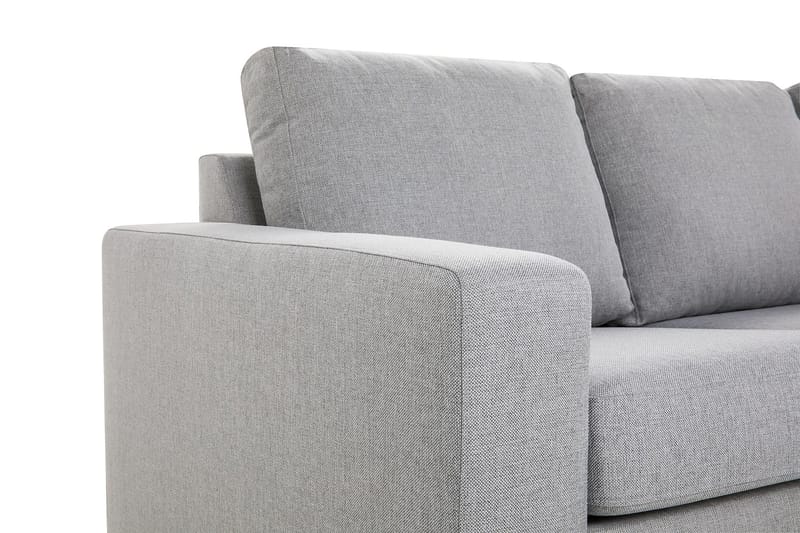Crazy 3-seters Høyrevendt L-formet Sjeselongsofa i Stoff - Grå - Møbler - Sofaer - Sofaer med sjeselong - 2 seters sofa med divan