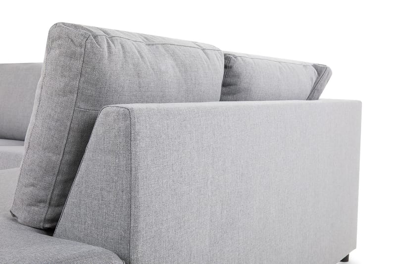 Crazy 3-seters Høyrevendt L-formet Sjeselongsofa i Stoff - Grå - Møbler - Sofaer - Sofaer med sjeselong - 2 seters sofa med divan
