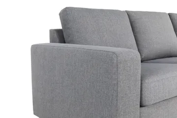Crazy 3-seters Høyrevendt L-formet Sjeselongsofa i Stoff - Grå - Møbler - Sofaer - Sofaer med sjeselong - 2 seters sofa med divan