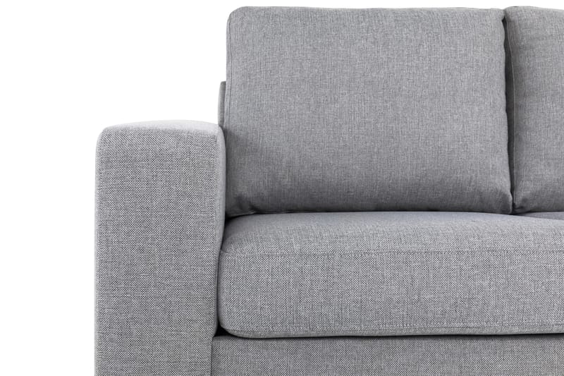 Crazy 3-seters Høyrevendt L-formet Sjeselongsofa i Stoff - Grå - Møbler - Sofaer - Sofaer med sjeselong - 2 seters sofa med divan