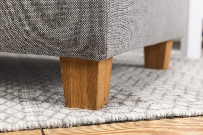 Crazy 3-seters Høyrevendt L-formet Sjeselongsofa i Stoff - Grå - Møbler - Sofaer - Sofaer med sjeselong - 2 seters sofa med divan