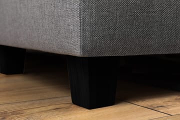Crazy 3-seters Høyrevendt L-formet Sjeselongsofa i Stoff - Grå - Møbler - Sofaer - Sofaer med sjeselong - 2 seters sofa med divan