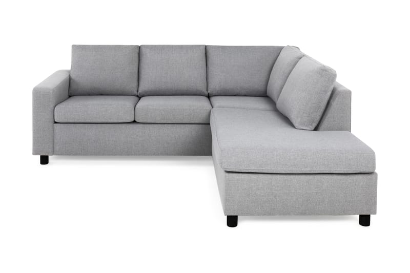 Crazy 3-seters Høyrevendt L-formet Sjeselongsofa i Stoff - Grå - Møbler - Sofaer - Sofaer med sjeselong - 2 seters sofa med divan