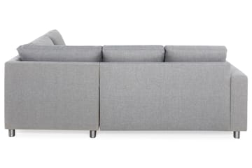 Crazy 3-seters Høyrevendt L-formet Sjeselongsofa i Stoff - Grå - Møbler - Sofaer - Sofaer med sjeselong - 2 seters sofa med divan