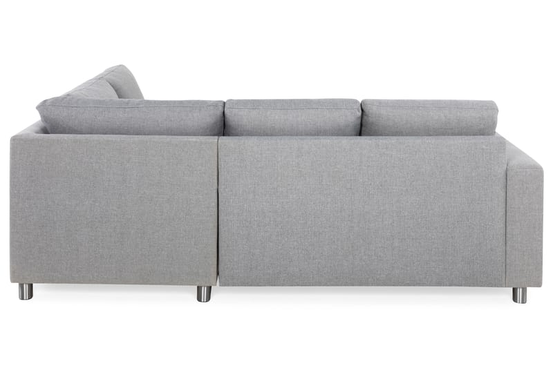Crazy 3-seters Høyrevendt L-formet Sjeselongsofa i Stoff - Grå - Møbler - Sofaer - Sofaer med sjeselong - 2 seters sofa med divan