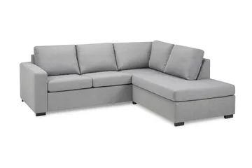 Crazy 3-seters Høyrevendt L-formet Sjeselongsofa i Stoff - Grå - Møbler - Sofaer - Sofaer med sjeselong - 2 seters sofa med divan