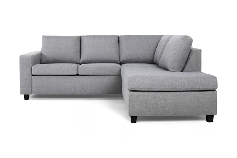 Crazy 3-seters Høyrevendt L-formet Sjeselongsofa i Stoff - Grå - Møbler - Sofaer - Sofaer med sjeselong - 2 seters sofa med divan