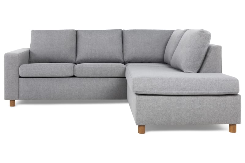 Crazy 3-seters Høyrevendt L-formet Sjeselongsofa i Stoff - Grå - Møbler - Sofaer - Sofaer med sjeselong - 2 seters sofa med divan