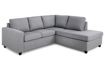 Crazy 3-seters Høyrevendt L-formet Sjeselongsofa i Stoff - Grå - Møbler - Sofaer - Sofaer med sjeselong - 2 seters sofa med divan