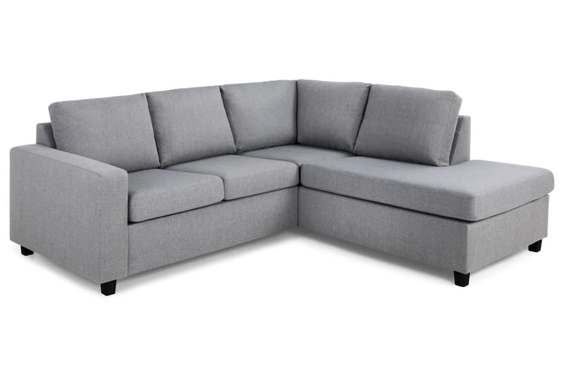 Crazy 3-seters Høyrevendt L-formet Sjeselongsofa i Stoff - Grå - Møbler - Sofaer - Sofaer med sjeselong - 2 seters sofa med divan