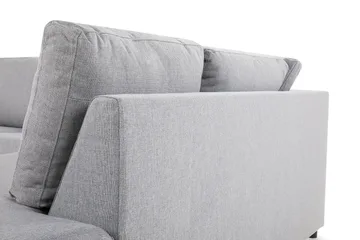 Crazy 3-seters Høyrevendt L-formet Sjeselongsofa i Stoff - Grå - Møbler - Sofaer - Sofaer med sjeselong - 2 seters sofa med divan