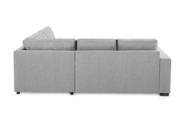 Crazy 3-seters Høyrevendt L-formet Sjeselongsofa i Stoff - Grå - Møbler - Sofaer - Sofaer med sjeselong - 2 seters sofa med divan