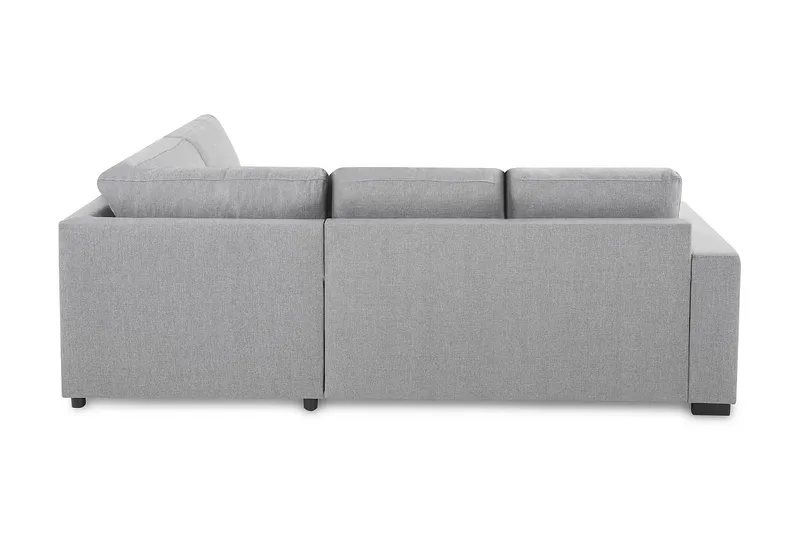 Crazy 3-seters Høyrevendt L-formet Sjeselongsofa i Stoff - Grå - Møbler - Sofaer - Sofaer med sjeselong - 2 seters sofa med divan