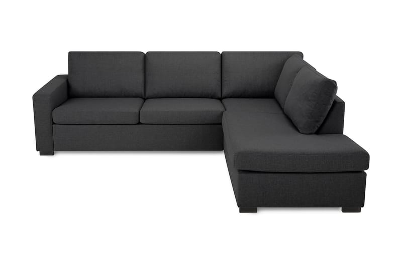 Crazy 3-seters Høyrevendt L-formet Sjeselongsofa i Stoff - Mørk grå - Møbler - Sofaer - Sofaer med sjeselong