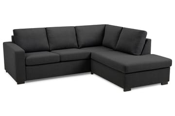 Crazy 3-seters Høyrevendt L-formet Sjeselongsofa i Stoff - Mørk grå - Møbler - Sofaer - Sofaer med sjeselong
