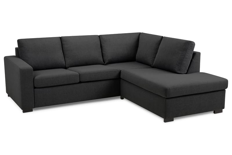 Crazy 3-seters Høyrevendt L-formet Sjeselongsofa i Stoff - Mørk grå - Møbler - Sofaer - Sofaer med sjeselong