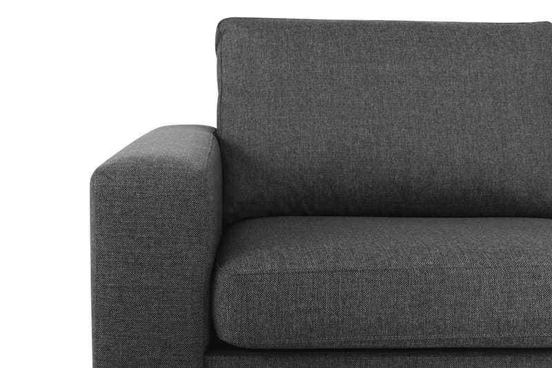 Crazy 3-seters Høyrevendt L-formet Sjeselongsofa i Stoff - Mørk grå - Møbler - Sofaer - Sofaer med sjeselong