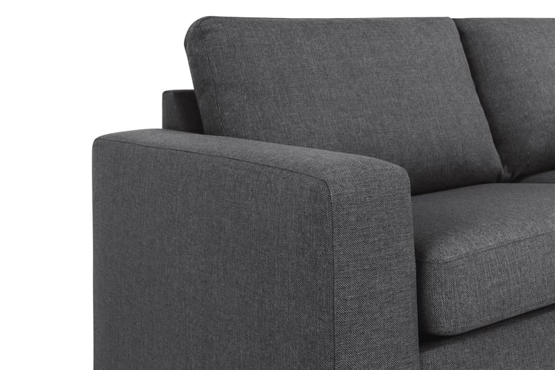 Crazy 3-seters Høyrevendt L-formet Sjeselongsofa i Stoff - Mørk grå - Møbler - Sofaer - Sofaer med sjeselong