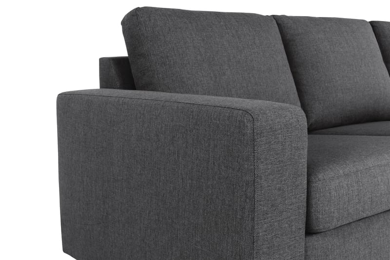 Crazy 3-seters Høyrevendt L-formet Sjeselongsofa i Stoff - Mørk grå - Møbler - Sofaer - Sofaer med sjeselong