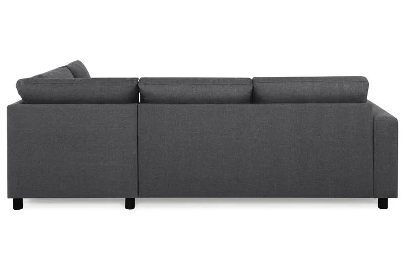 Crazy 3-seters Høyrevendt L-formet Sjeselongsofa i Stoff - Mørk grå - Møbler - Sofaer - Sofaer med sjeselong