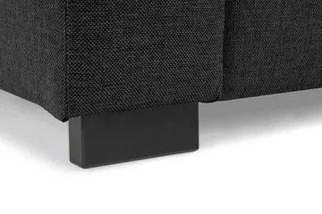 Crazy 3-seters Vendbar L-formet Divansofa i Stoff inkl. Pynteputer - Mørk grå - Møbler - Sofaer - Sofaer med sjeselong - 3 seters sofa med divan