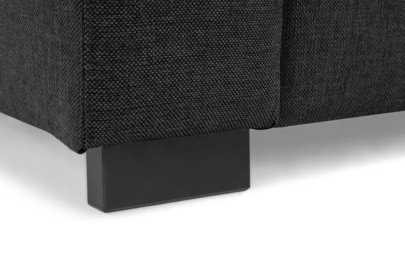 Crazy 3-seters Vendbar L-formet Divansofa i Stoff inkl. Pynteputer - Mørk grå - Møbler - Sofaer - Sofaer med sjeselong - 3 seters sofa med divan