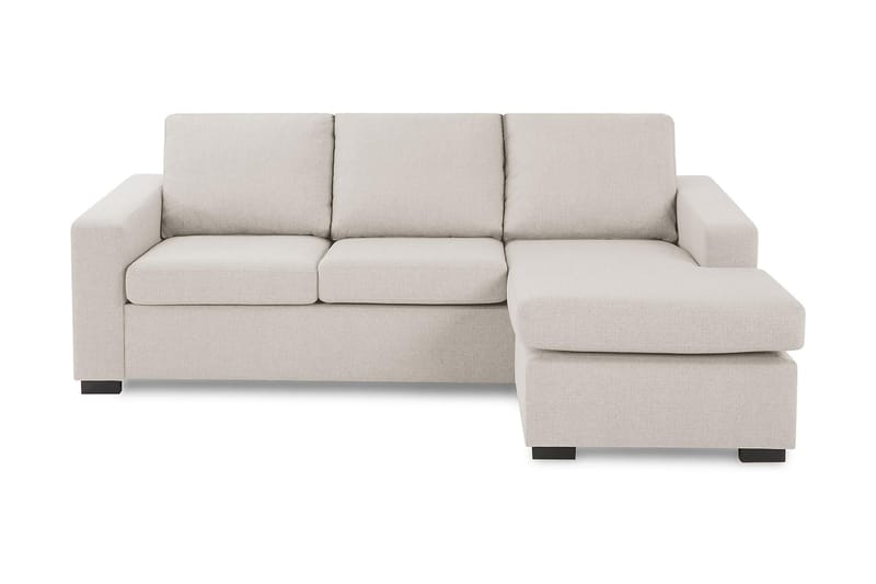 Crazy 3-seters Vendbar L-formet Sjeselongsofa i Stoff - Beige - Møbler - Sofaer - Sofaer med sjeselong - 3 seters sofa med divan
