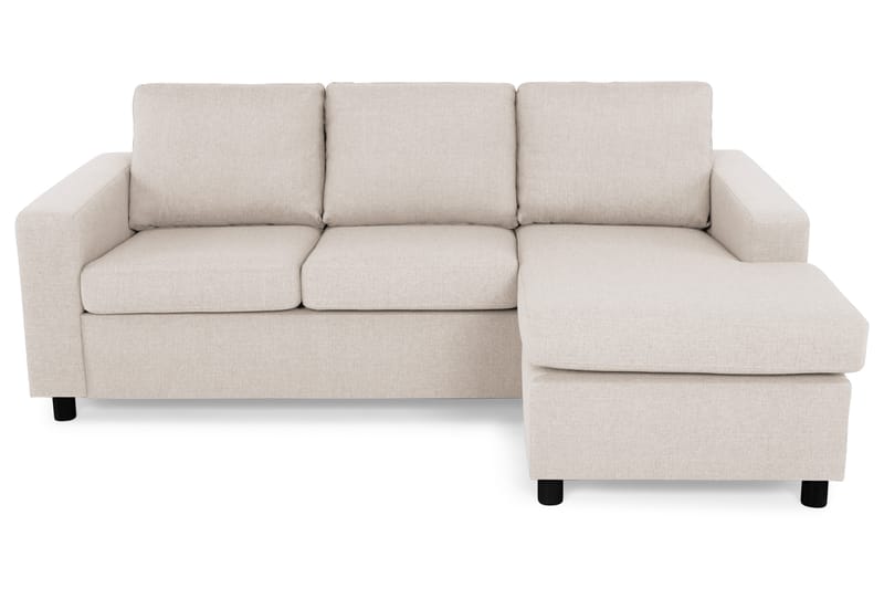Crazy 3-seters Vendbar L-formet Sjeselongsofa i Stoff - Beige - Møbler - Sofaer - Sofaer med sjeselong - 3 seters sofa med divan
