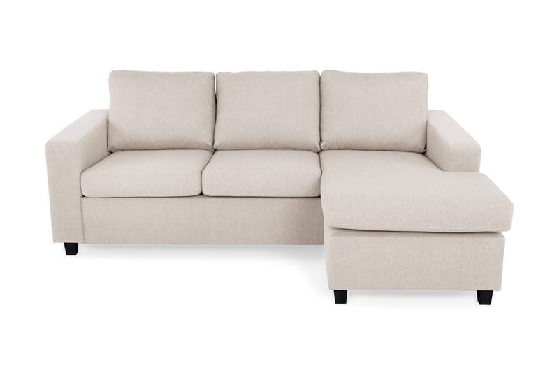 Crazy 3-seters Vendbar L-formet Sjeselongsofa i Stoff - Beige - Møbler - Sofaer - Sofaer med sjeselong - 3 seters sofa med divan